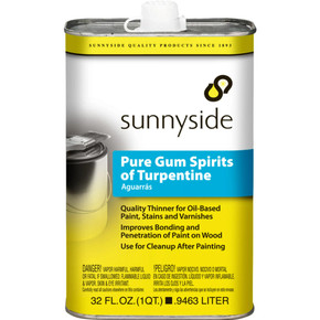 Sunnyside Pure Gum Spirits of Turpentine - 1 qt