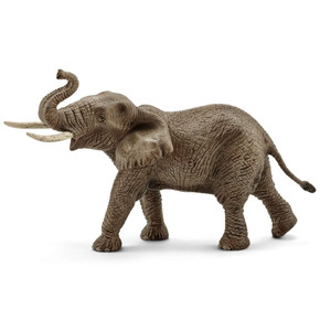 Schleich African Elephant Male Figurine - 7-3/4" X 3-1/2" X 4-3/4"