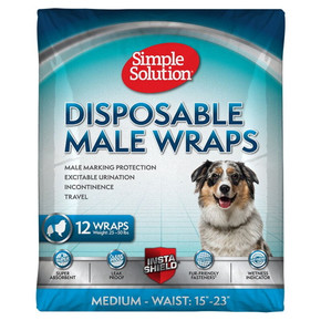 Simple Solution Disposable Male Dog Wrap - Medium