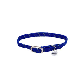 Elastacat Reflective Safety Stretch Collar with Reflective Charm - Blue