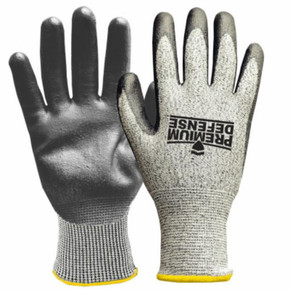 Premium Defense Men's Gray Cut Resistant Glove - Large