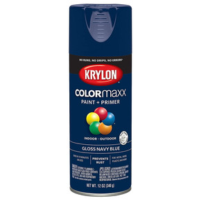 Krylon Colormaxx Gloss Navy Blue Spray Paint + Primer - 12 oz