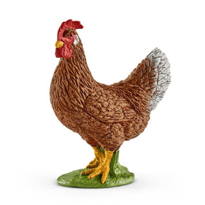 Schleich Hen Figurine - 1-1/2" X 7/8" X 1-7/8" Schleich Hen Figurine - 1-1/2" X 7/8" X 1-7/8"