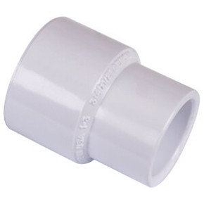 Genova White Plastic Reducing Coupling - 1" X 3/4"