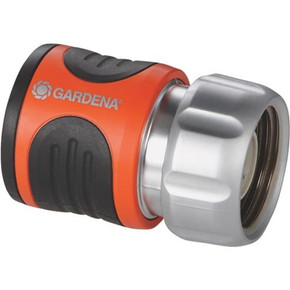 Gardena Premium Metal Hose End Connector With Water-stop - 5/8" X 5/8"