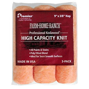 Premier Paint Roller Farm Home Ranch Kodawool High Capacity Knit Cover - 3 pk