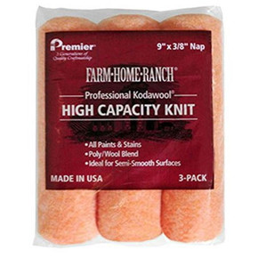 Premier Paint Roller Farm Home Ranch Kodawool High Capacity Knit Cover - 3 Pk