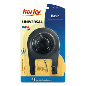 Korky Black Universal Toilet Tank Flapper - 2"