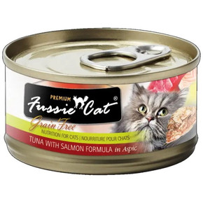 Fussie Cat Grain Free Tuna With Salmon Formula in Aspic - 2.8 oz