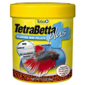 Tetra Tetrabetta Plus Floating Mini Pellets Fish Food - 1.2 Oz