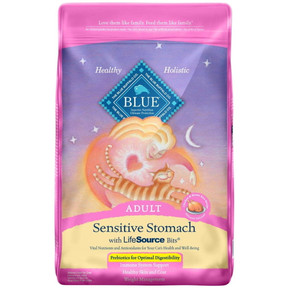 Blue Buffalo Sensitive Stomach Chicken And Brown Rice Recipe Adult Dry Cat Food - 15 lb