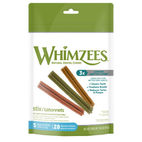 Whimzees All Natural Small Dental Stix Treat for Dogs - 15-25 lb