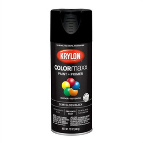 Krylon Colormaxx Semi-gloss Spray Paint + Primer - 12 oz - Black