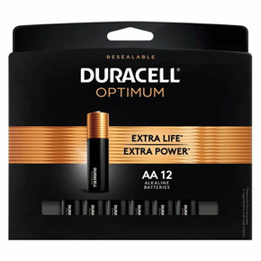 Duracell Optimum Aa Alkaline Reseal Battery - 12 Pk