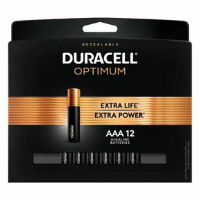 Duracell Optimum Aaa Alkaline Reseal Battery - 12 Pk