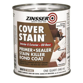 Zinsser Cover-stain White Oil-base Primer - 1 qt Zinsser Cover-stain White Oil-base Primer - 1 qt