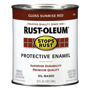 Rust-oleum Stops Rust Protective Enamel Brush-on Paint - Gloss Sunrise Red