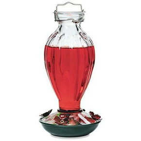 Audubon Fluted Glass Hummingbird Feeder - 20 Oz Audubon Fluted Glass Hummingbird Feeder - 20 Oz