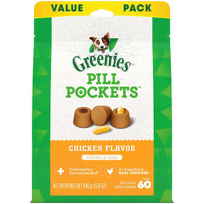 Greenies Pill Pocket Chicken Flavor Capsule - 15.8 oz