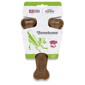 Benebone Wishbone Bacon Regular Dog Chew - Medium