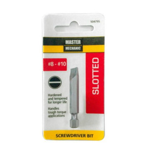 Master Mechanic #8-10 Slotted Screwdriver Bit - 2" Master Mechanic #8-10 Slotted Screwdriver Bit - 2"