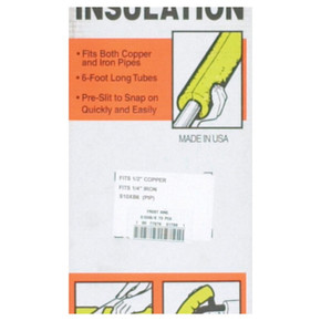 Frost King 6' Tubular Foam 1" Pipe Insulation