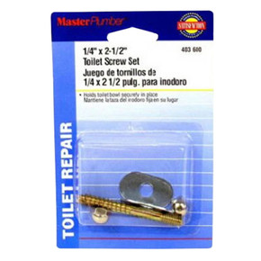 Master Plumber Toilet Repair Screw Set - 1/4" X 2-1/2"