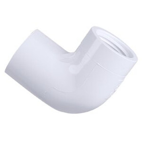 Genova Plastic 90º Threaded Elbow - White