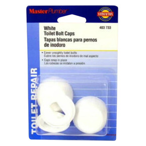 Master Plumber Plastic Toilet Repair Bolt Cap - White