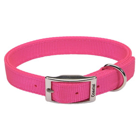 Coastal Pet Neon Pink Double-ply Dog Collar - 1" X 26"