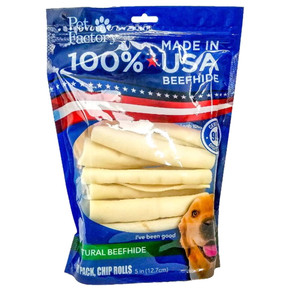 Pet Factory American Beefhide Chip Rolls - 18 pk