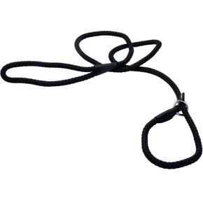 Coastal Pet Black Rope Slip Leash - 1/2" X 6'