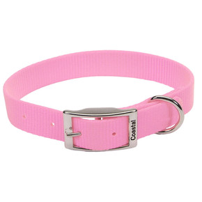 Coastal Pet Bright Pink Single-ply Dog Collar - 1" X 18"