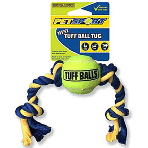 Petsport Mini Tuff Ball Tug Rope - 1.5"