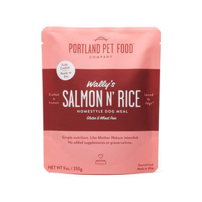 Portland Pet Food Wally's Salmon N' Rice Meal Pouch Dog Food - 9 oz Portland Pet Food Wally's Salmon N' Rice Meal Pouch Dog Food - 9 oz