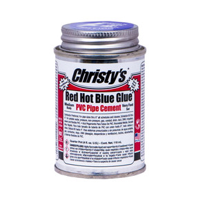 Christy's Red Hot Blue Glue Pvc Pipe Cement - 4 oz