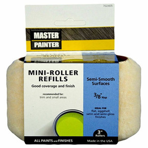 Master Painter Mini Roller Refills - 3" X 3/8"
