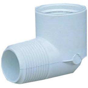 Genova 90° Pvc White Mip X Fip Street Elbow - 3/4"