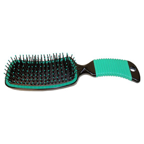 Partrade Curved Mane Brush With Pin Bristles - Green