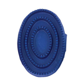 Partrade 6" X 4" Large Soft Rubber Curry Comb - Blue