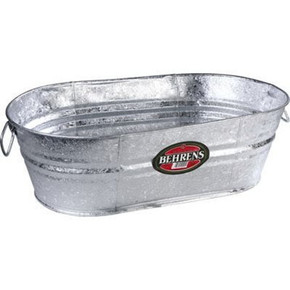 Behrens Steel Oval Tub - Steel Gray