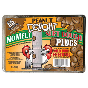 C&s Products Peanut Delight No-melt Suet Dough Plug - 12 Oz