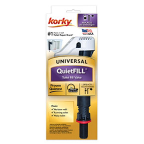 Korky Quietfill Toilet Fill Valve - Black