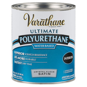 Varathane Crystal Clear Ultimate Polyurethane Water-based Satin Finish - 1 qt