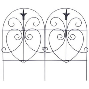 Panacea Black Romantic Folding Fence - 18" X 8'