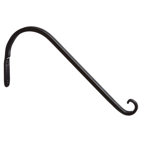 Panacea Black Forged Angled Hook Hanging Plant Bracket - 12"