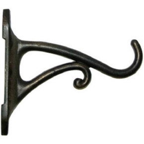 Panacea Brushed Bronze Cast Aluminum Hanging Plant Bracket With Vine - 4"