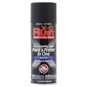 X-o Rust Professional Enamel Paint & Primer - 12 oz - Black Satin