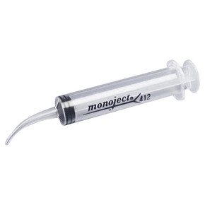 Monoject Disposable Syringe with Curved Tip 12cc