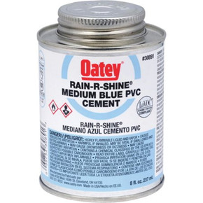 Oatey PVC Rain-R-Shine Blue Cement - 8 oz Oatey PVC Rain-R-Shine Blue Cement - 8 oz